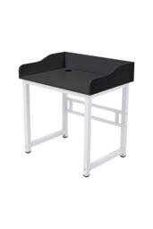 Living and Home Compact Computer Desk with Protective Board for Home Office, 80 x 62cm in Black - Size: 80 x 62 cm - thumbnail 2