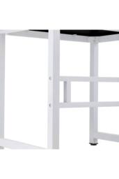 Living and Home Compact Computer Desk with Protective Board for Home Office, 80 x 62cm in Black - Size: 80 x 62 cm - thumbnail 8