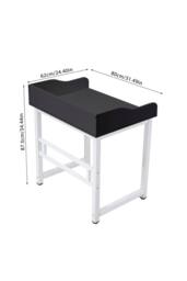 Living and Home Compact Computer Desk with Protective Board for Home Office, 80 x 62cm in Black - Size: 80 x 62 cm - thumbnail 9