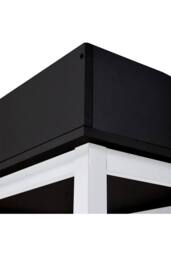 Living and Home Compact Computer Desk with Protective Board for Home Office, 80 x 62cm in Black - Size: 80 x 62 cm - thumbnail 6