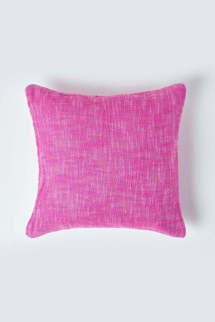 Homescapes Nirvana Cotton Cushion Cover in Pink - Size: 45 cm x 45 cm - image 1