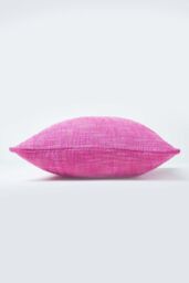 Homescapes Nirvana Cotton Cushion Cover in Pink - Size: 45 cm x 45 cm - thumbnail 2
