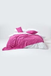 Homescapes Nirvana Cotton Cushion Cover in Pink - Size: 45 cm x 45 cm - thumbnail 4