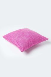 Homescapes Nirvana Cotton Cushion Cover in Pink - Size: 45 cm x 45 cm - thumbnail 3