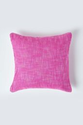 Homescapes Nirvana Cotton Cushion Cover in Pink - Size: 45 cm x 45 cm