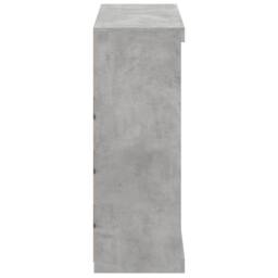 Berkfield Home Sideboard with LED Lights Concrete Grey 81x37x100 cm - Size: 81 x 37 x 100 cm - thumbnail 7