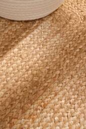 THE RUGS Sharmila Jute Rug Handwoven Reversible Natural Fibre Living Room in Camel - Size: 60 cm x 90 cm - thumbnail 7