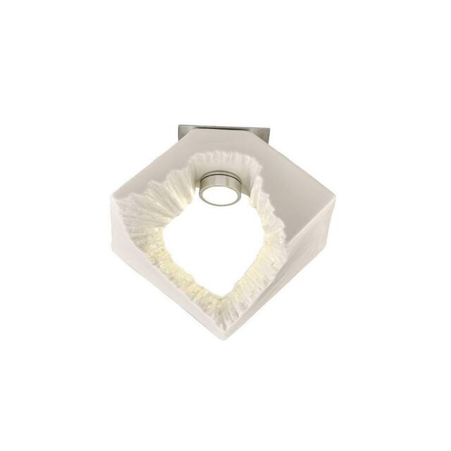 Netlighting Salvio Ceramic Ceiling Square Sculpture 1 x 3W LED Chrome White - image 1