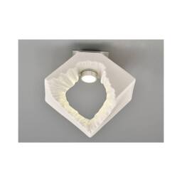 Netlighting Salvio Ceramic Ceiling Square Sculpture 1 x 3W LED Chrome White - thumbnail 2