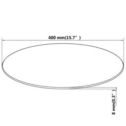 Berkfield Home Table Top Tempered Glass Round 400 mm in Black - thumbnail 4