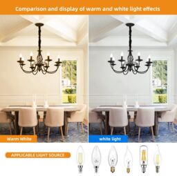 Garwarm 8 Lights French Country Chandelier, Black Chandelier, Metal Pendant Chandelier, Pendant Lamp - thumbnail 5