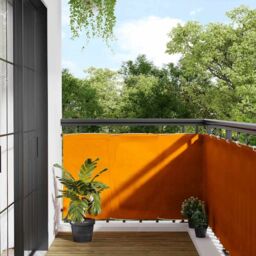 Berkfield Home Balcony Screen Orange 90x1000 cm 100% Polyester Oxford