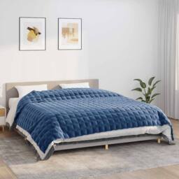 Berkfield Home Weighted Blanket Blue 235x290 cm 11 kg Fabric - thumbnail 2