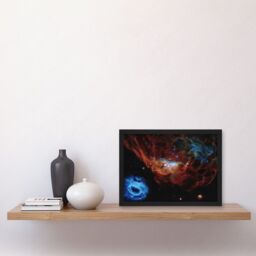 Artery8 Hubble Space Telescope Image Cosmic Reef Red & Blue Nebula Cosmic Starbirth Interstellar Gas Satellite Galaxy Art Print Framed Poster Wall - thumbnail 2