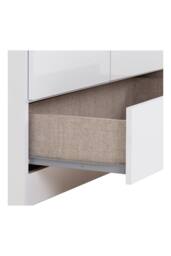 Seconique Denver 4 Door 2 Drawer Mirrored Wardrobe - WHITE GLOSS - thumbnail 6