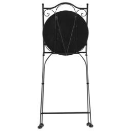 Wyld and Coco Vintage Green Mosaic Bistro Set - Black Iron Frame - thumbnail 7