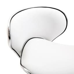 NESTLUNE Office Chair Beauty Salon Rolling Technician Stool Chair in White - Size: 100 cm x 15 cm - thumbnail 4