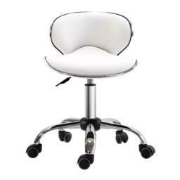NESTLUNE Office Chair Beauty Salon Rolling Technician Stool Chair in White - Size: 100 cm x 15 cm - thumbnail 1