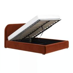 Flair Alba Ottoman Bed Burnt Orange Velvet - Size: Double - thumbnail 5