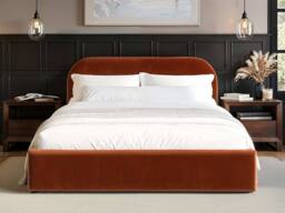 Flair Alba Ottoman Bed Burnt Orange Velvet - Size: Double - thumbnail 3