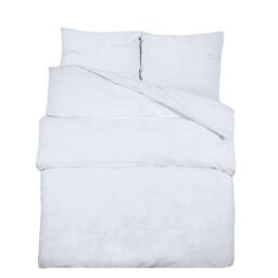 Berkfield Home Duvet Cover Set White 135x200 cm Cotton - thumbnail 2