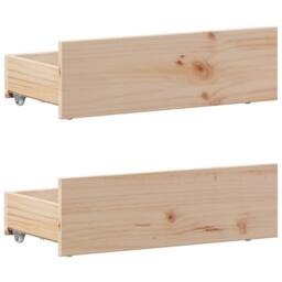 Berkfield Home Bed Frame without Mattress with Headboard 90x200 cm Solid Wood Pine in Light Tan - thumbnail 9