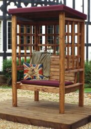 Charles Taylor Trading Bramham Two Seater Arbour Burgundy in Brown - thumbnail 3