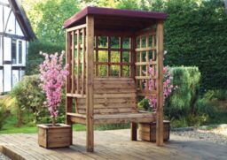 Charles Taylor Trading Bramham Two Seater Arbour Burgundy in Brown - thumbnail 2