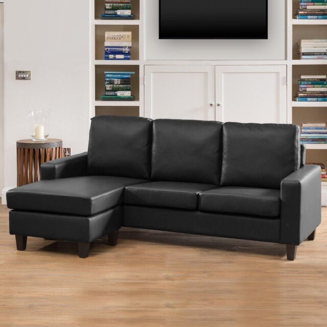 Artemis Home Modena Reversible Corner Sofa in Black - image 1