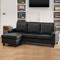 Artemis Home Modena Reversible Corner Sofa in Black