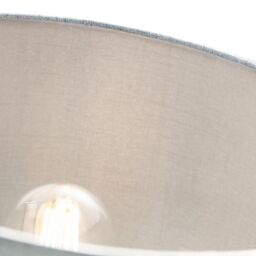 Happy Homewares Contemporary & Elegant Textured Linen Fabric Lamp Shade in Blue - Size: 12 inches - thumbnail 4