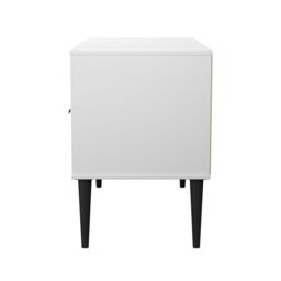 Ready Assembled 2 U Fuji Small Media Unit with Legs (Ready Assembled) in White - thumbnail 2