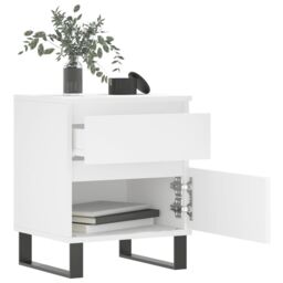 Berkfield Home Bedside Cabinets 2 pcs White 40x35x50 cm Engineered Wood - Size: 40 x 35 x 50 cm - thumbnail 3