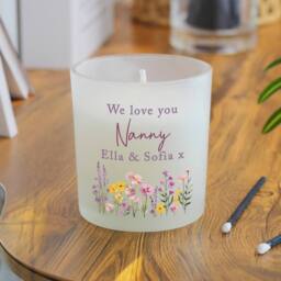Personalised Memento Company Women's Personalised Wild Flower Jar Candle in White - thumbnail 3