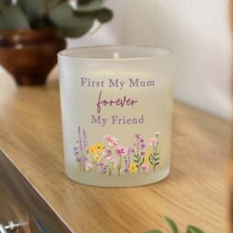 Personalised Memento Company Women's Personalised Wild Flower Jar Candle in White - thumbnail 1