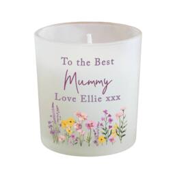 Personalised Memento Company Women's Personalised Wild Flower Jar Candle in White - thumbnail 4