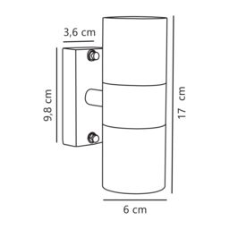 Nordlux Modern Outdoor Wall Light Brown Copper GU10 Coastal/Marine Safe - Mains Powered, IP54 - thumbnail 4