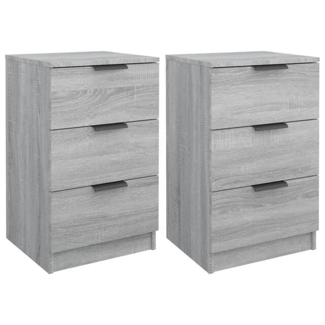 Berkfield Home Bedside Cabinets 2 pcs Grey Sonoma 40x36x65 cm - Size: 40 x 36 x 65 cm - image 1