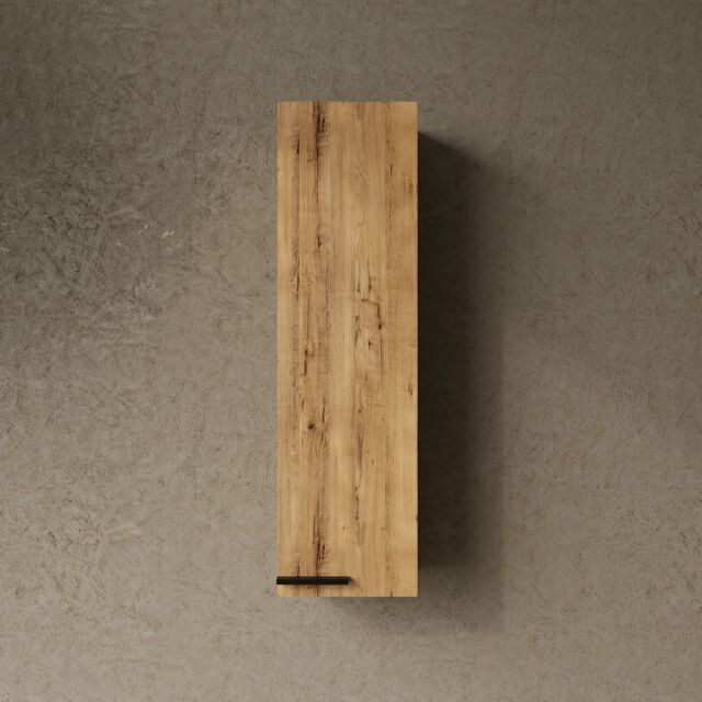 Banyetti Celtic 700mm Wall Hung Mini Storage Cabinet - Ostippo Oak in Light Oak - image 1