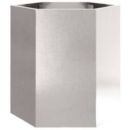 Berkfield Home Garden Planter 2 pcs Hexagon 46x40x45 cm Stainless Steel in Silver - Size: 46 x 40 x 45 cm - thumbnail 9