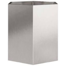 Berkfield Home Garden Planter 2 pcs Hexagon 46x40x45 cm Stainless Steel in Silver - Size: 46 x 40 x 45 cm - thumbnail 8