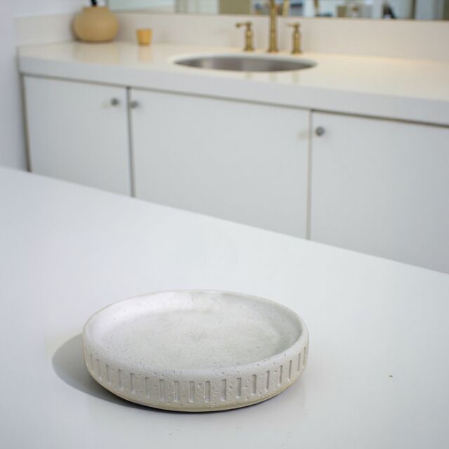 Showerdrape Alexandria Concrete Soap Dish in Beige - image 1