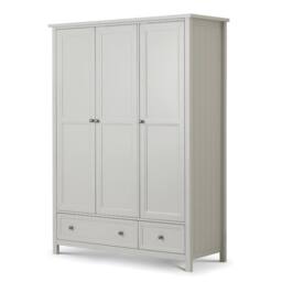 Cheshire Premium Solace 3 Door Combination Wardrobe in Dove Grey - thumbnail 1