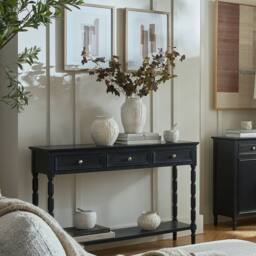 Lemon Pavilion Furniture and Decor Contour Collection 3 Drawer Console Table - L33xW120xH80 cm - Black - thumbnail 5