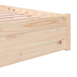 Berkfield Home Bed Frame Solid Wood 180x200 cm Super King Size in Natural - thumbnail 8