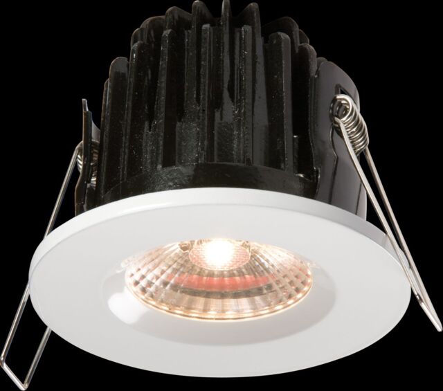 Netlighting Knightsbridge IP65 7W LED 3000K Warm White Downlight with White Round Bezel VFRCOBAWW - image 1