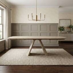 HOME LUXE INTERIOR Gstaad Beige Ceramic Extending Dining Set 6 Swivel Chairs 160-240cm - thumbnail 4