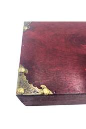 KDMD Tan Tea & Gift Hamper Box - Stylish, Durable Gift & Storage Solution in Burgundy - thumbnail 2
