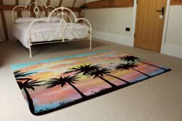 Benjamin Tate Design Palm Trees At Sunset Rug in Natural - Size: Large - thumbnail 3