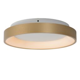 Lucide 'VIDAL' Dimmable Stylish Indoor Decorative LED Flush Ceiling Light in Gold - thumbnail 3